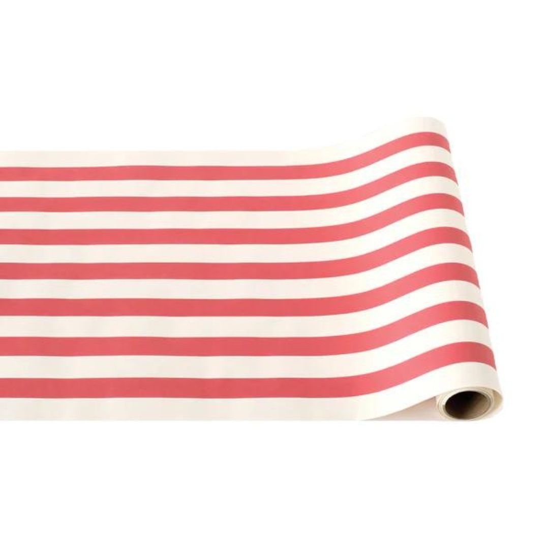 Red Classic Stripe Runner - 20" x 25'