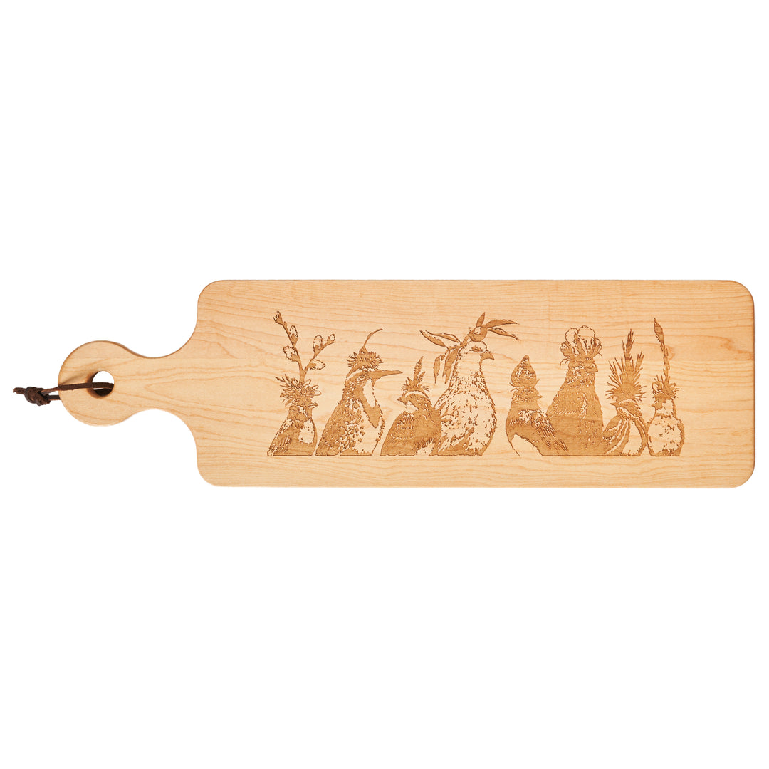 Vicki Sawyer "Peace Was The Central Theme" Maple Wood Cheeseboard 20 x 6"