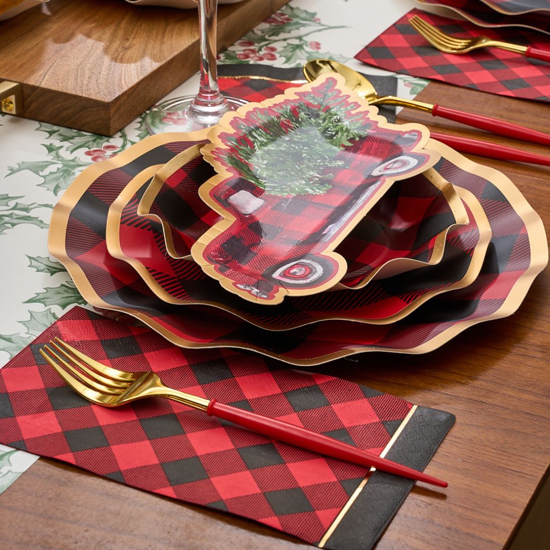 Holiday Buffalo Check Table Setting