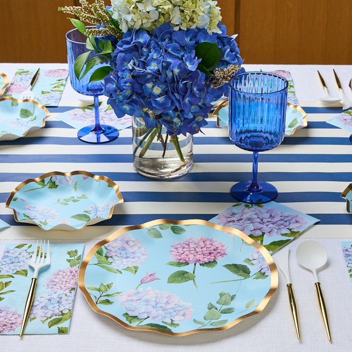 Spring Tablescape for 16: Hydrangea