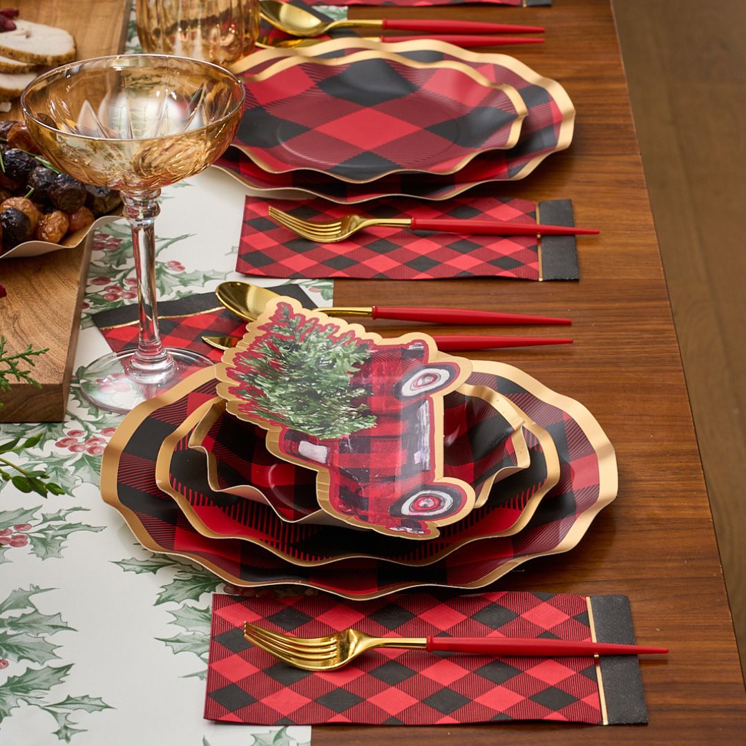 Holiday Buffalo Check Table Setting