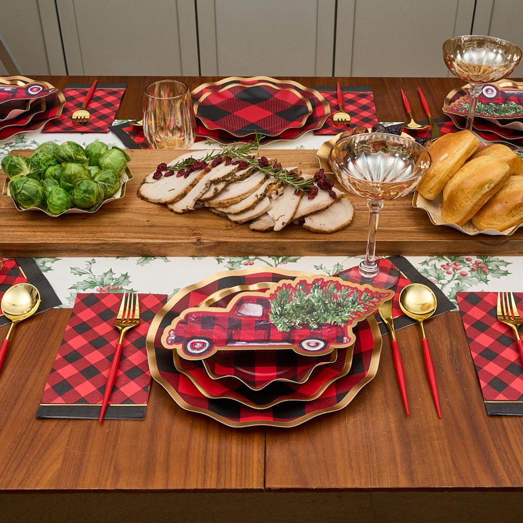 Holiday Buffalo Check Table Setting