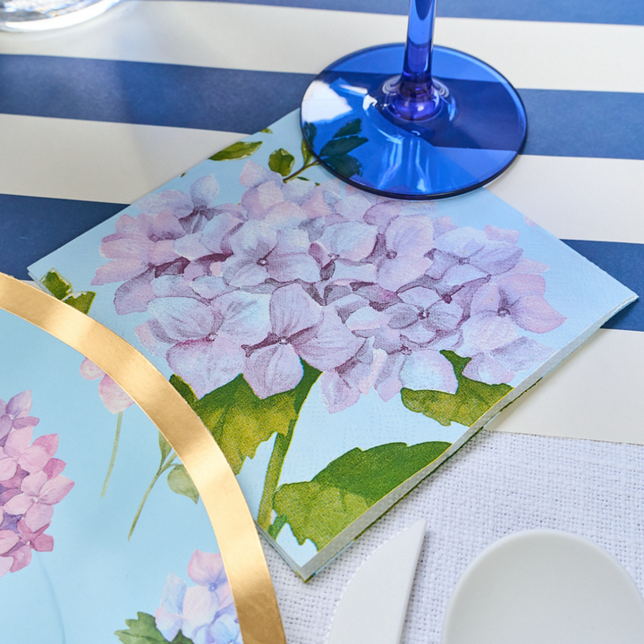 Spring Tablescape for 16: Hydrangea