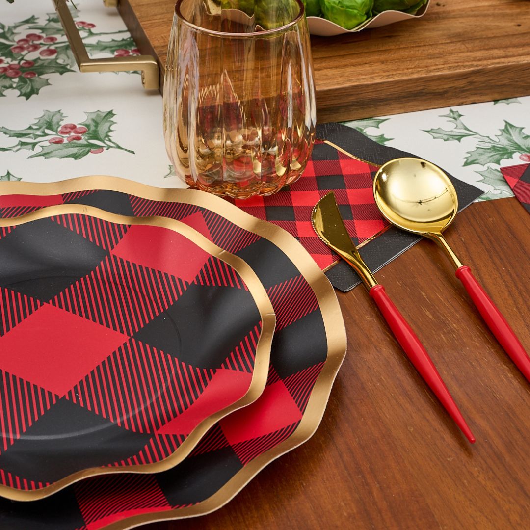 Holiday Buffalo Check Table Setting