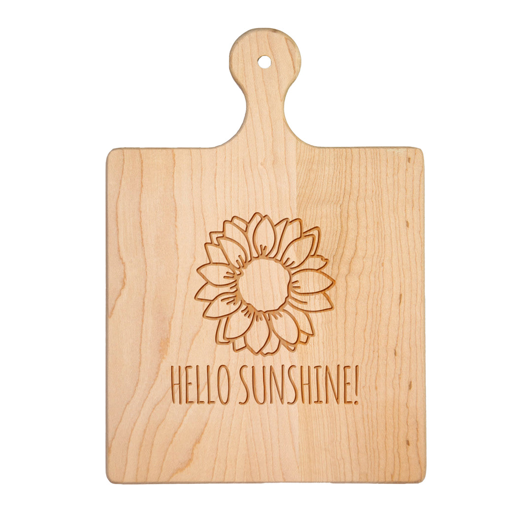 Maple Wood Cheeseboard | Hello Sunshine | 9" x 6"