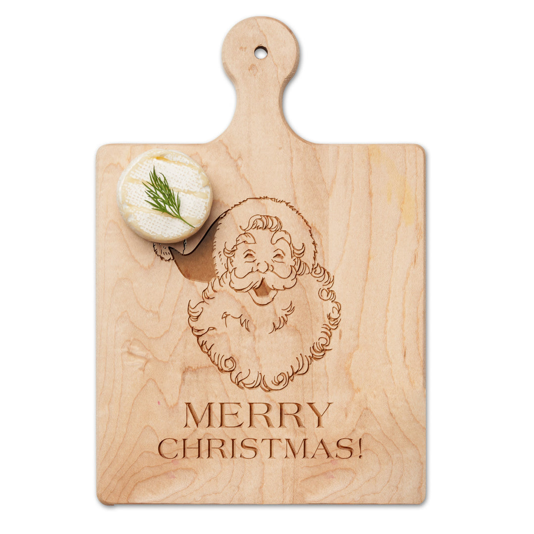 Artisan Maple Paddle Board | Santa Merry Christmas | 9" x 6"