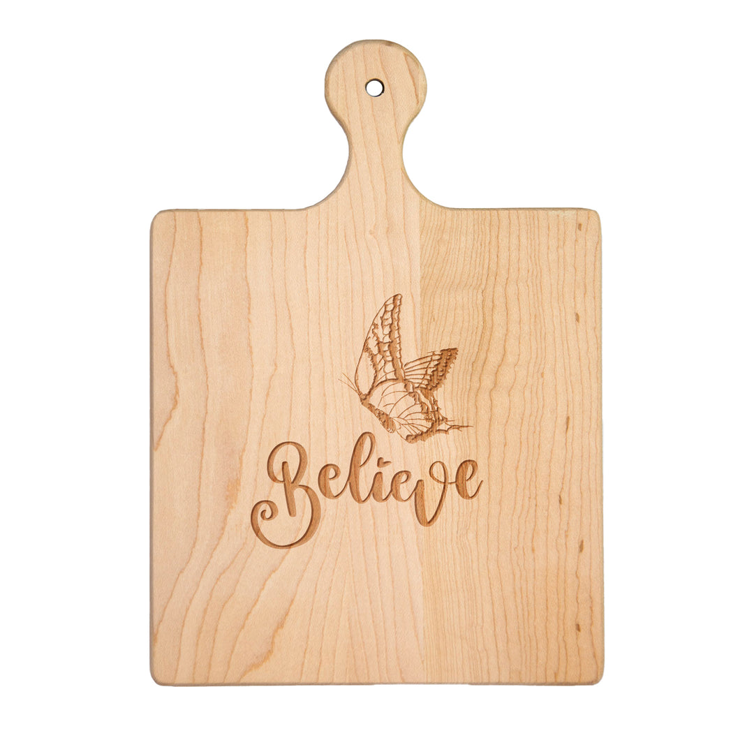 Maple Wood Cheeseboard | Believe | 9" x 6"