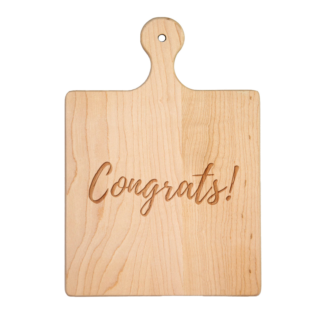 Artisan Maple Paddle Board | Congrats | 9" x 6"