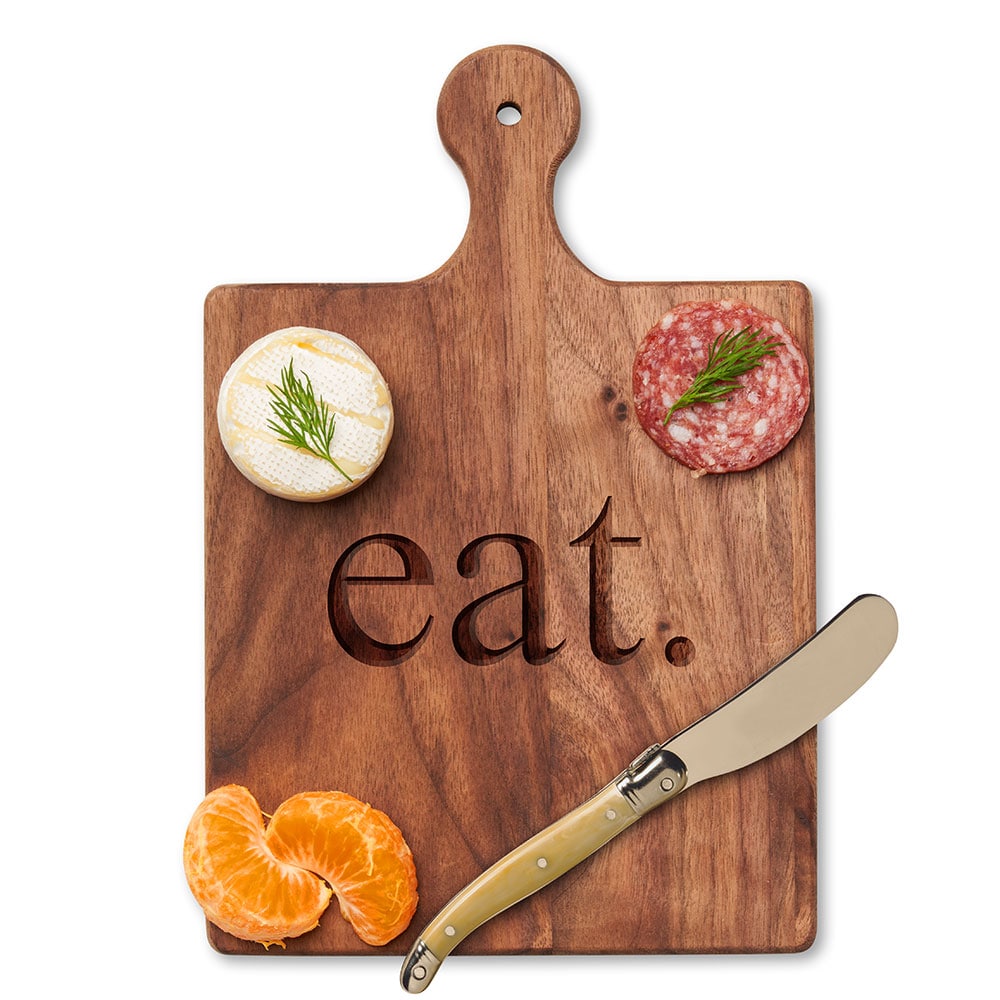 Walnut Artisan Paddle Board | Eat | 9" x 6"