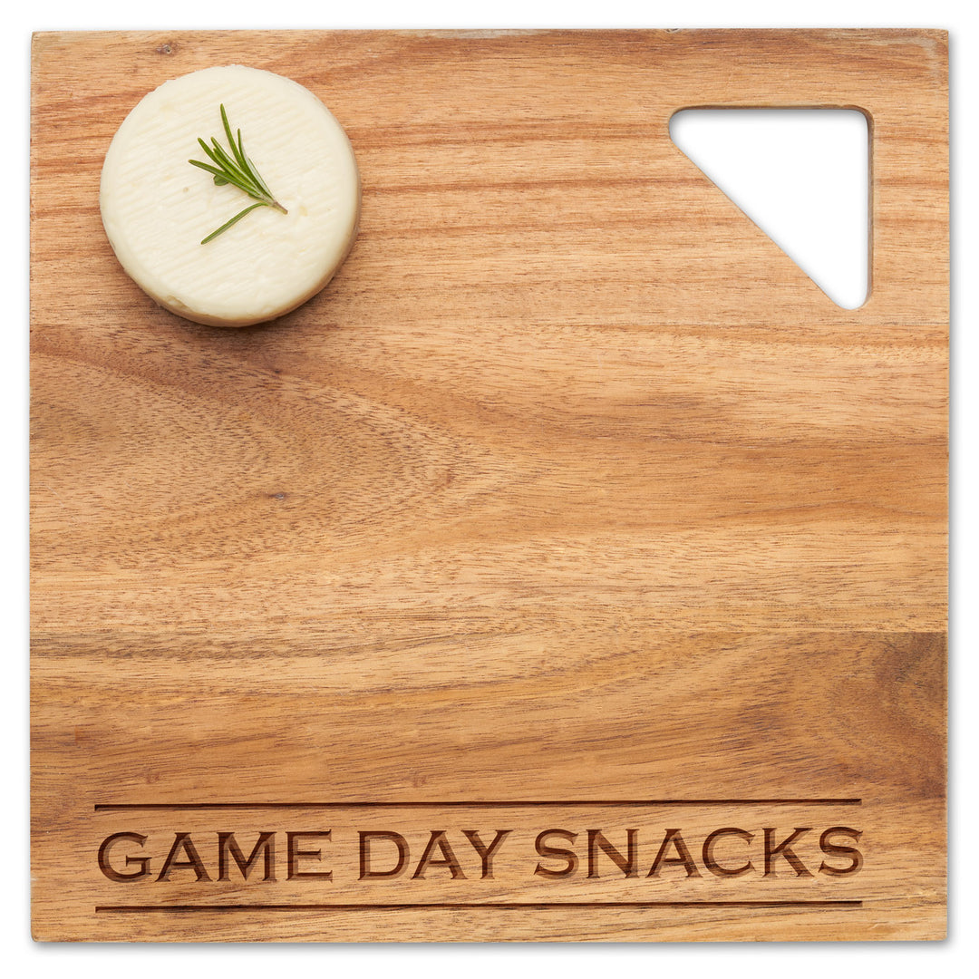 Acacia Modern Geo Square | Game Day Snacks | 12 x 12"