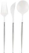 Silver Bella Assorted Plastic Cutlery/24pc, Service for 8