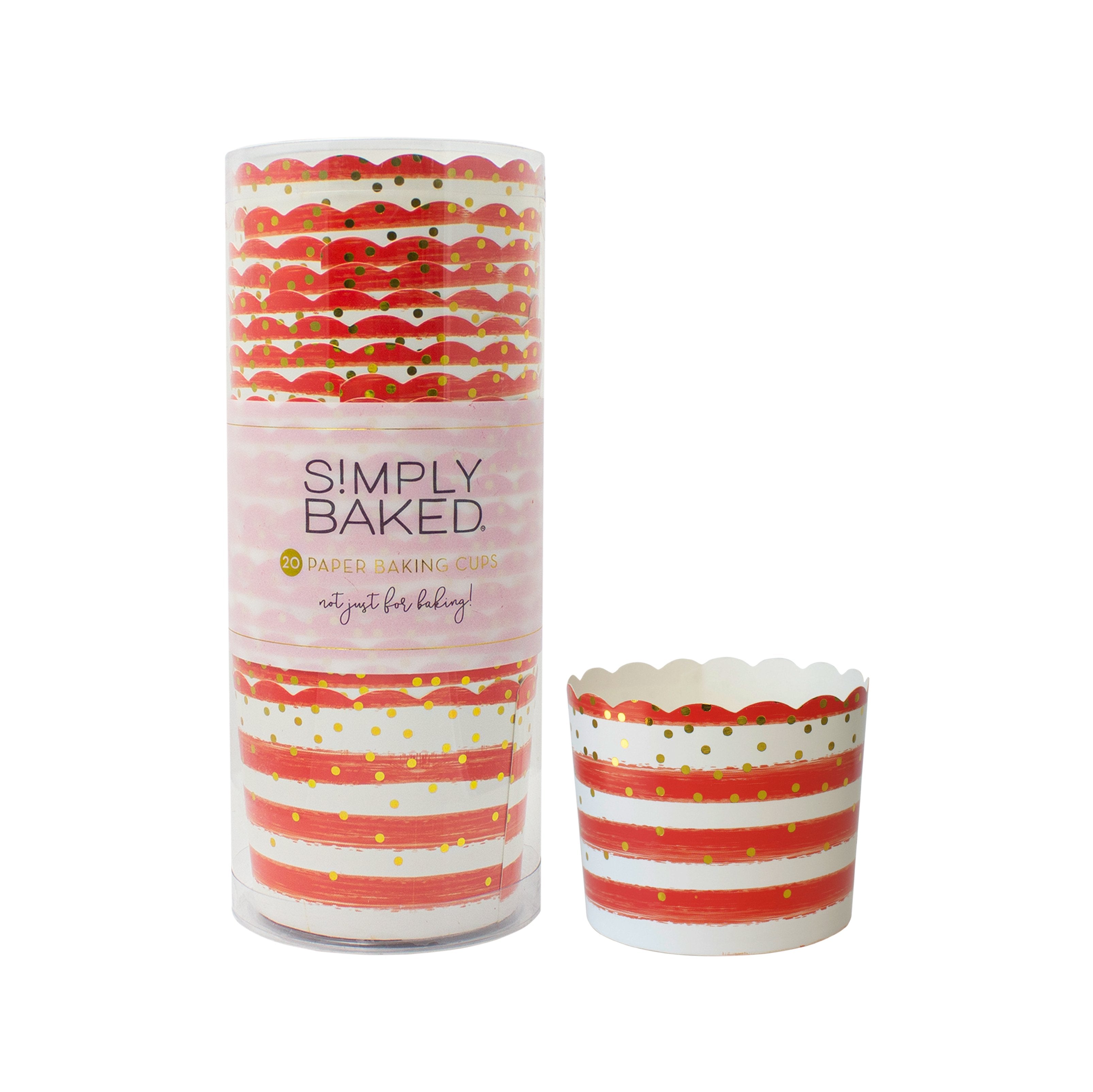 Large Paper Baking Cups | Red Confetti | 50 ct