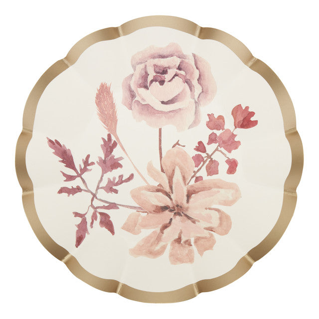 Appetizer/Dessert Bowl Antique Floral/8 pkg