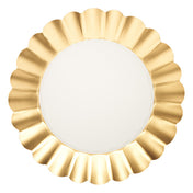 Dinner Plate Gold & White/8 pkg
