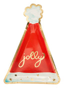 Hat Salad Plate Jolly Holiday/8 pkg