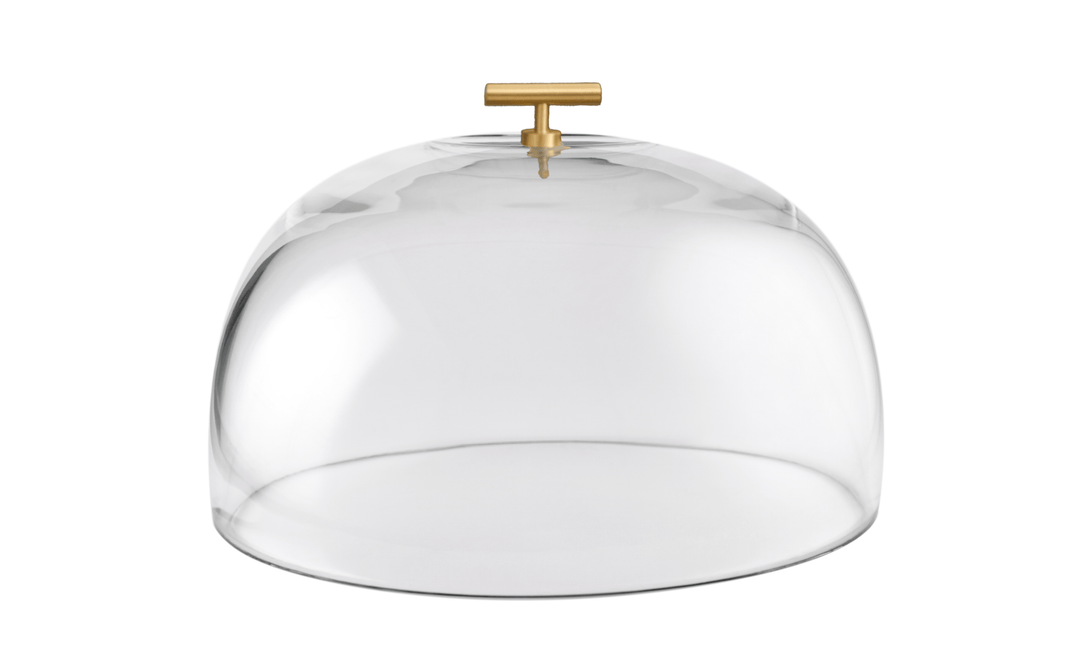 Glass Dome | 11 inches | Gold T Handle