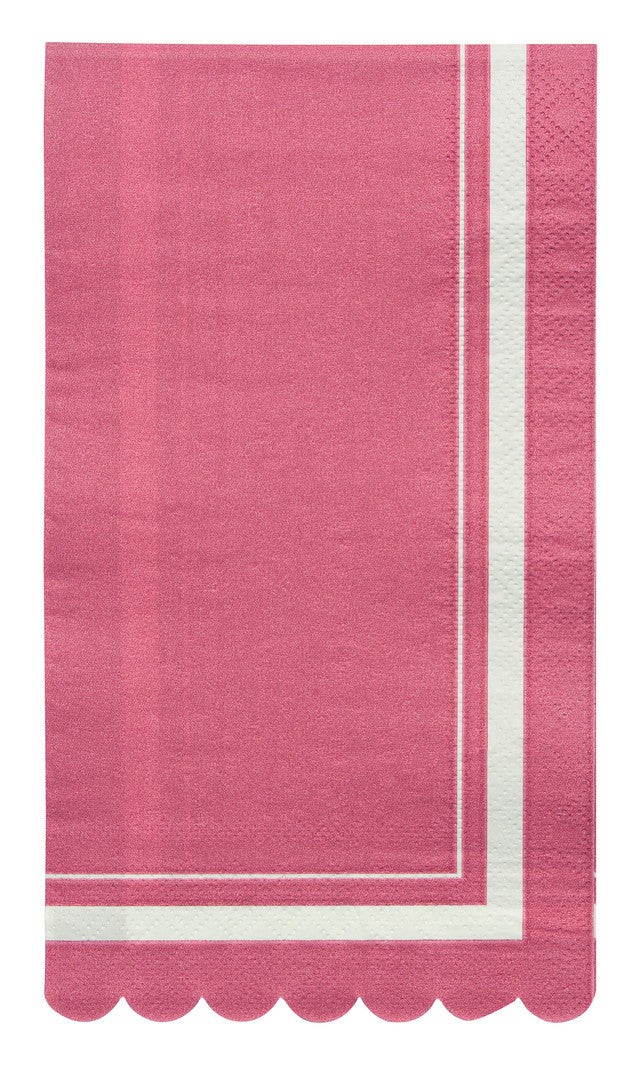 Guest Towel Scalloped Edge Berry/20 pkg