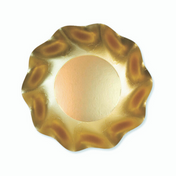 Satin Gold Wavy Paper Appetizer/Dessert Bowls/8pk