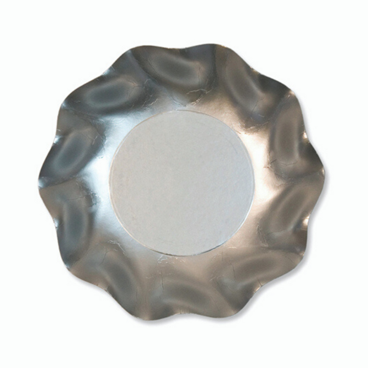 Satin Silver Wavy Appetizer/Dessert Bowl/8pk