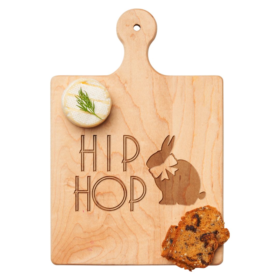 Artisan Maple Paddle Board | Hip Hop Easter Bunny | 9" x 6"