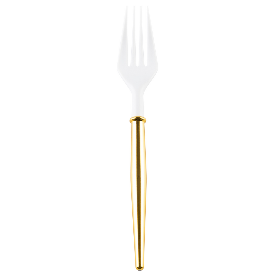 Gold Bella Plastic Cocktail Forks/50pc