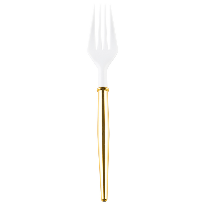 Gold Bella Plastic 6" Cocktail Forks/12pc