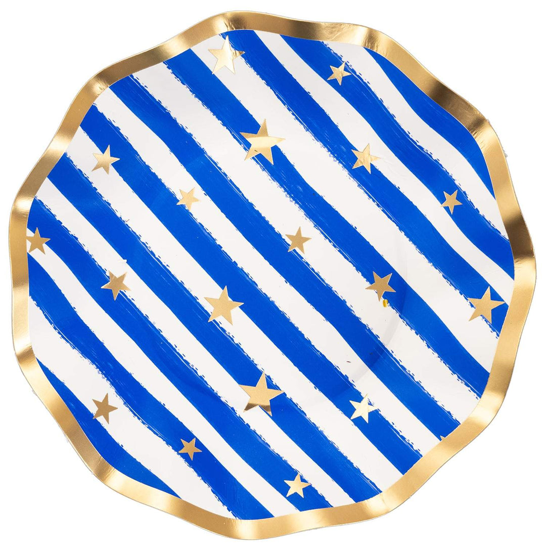 Wavy Salad Plate Patriotic Confetti/8ct