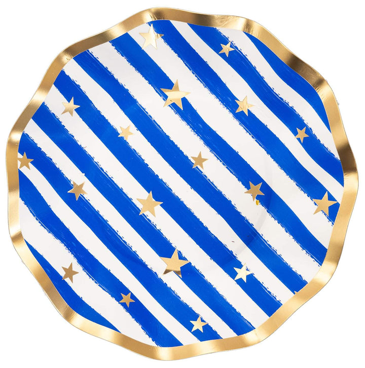 Wavy Salad Plate Patriotic Confetti/8ct