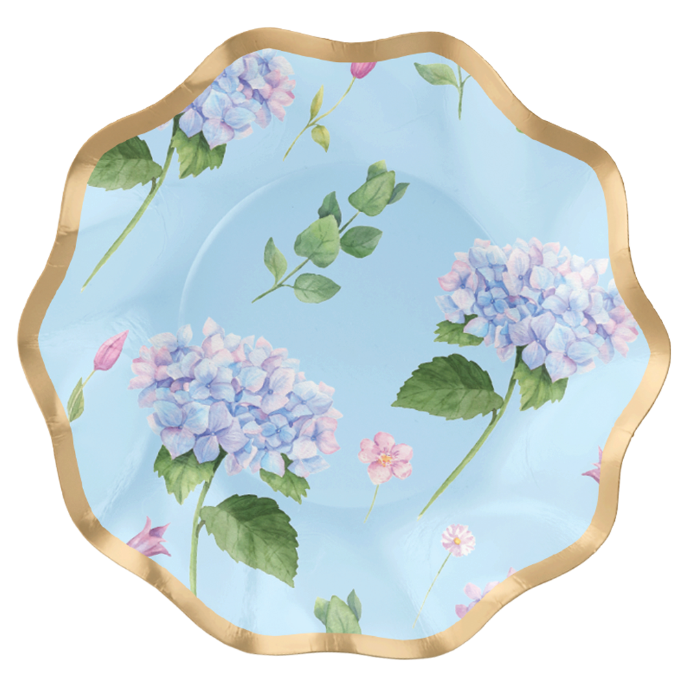 Appetizer/Dessert Bowl Hydrangea Foil - 8pk