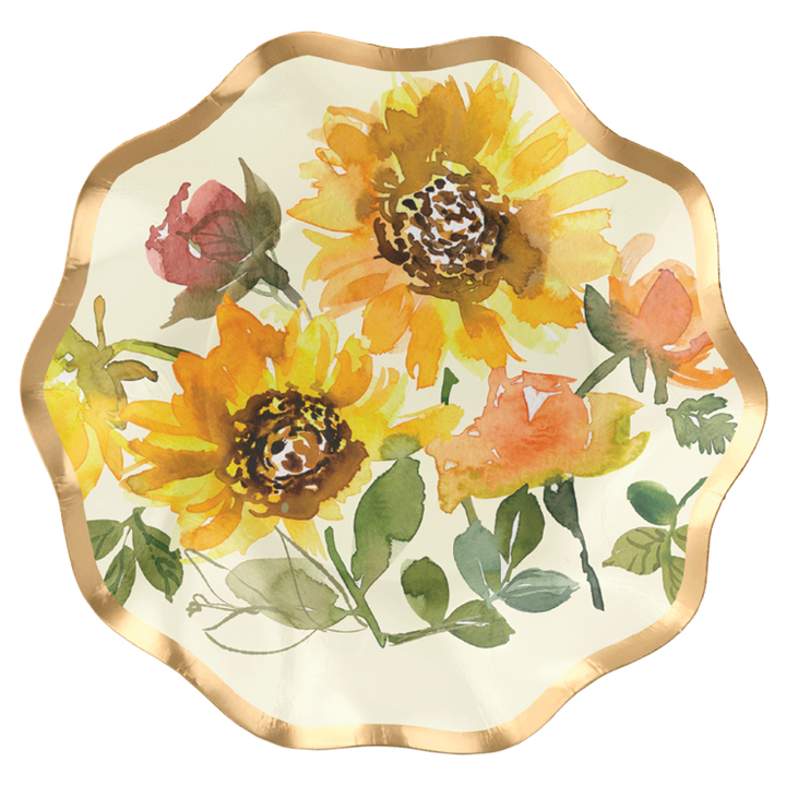 Appetizer/Dessert Bowl Sunflower Foil/8pk