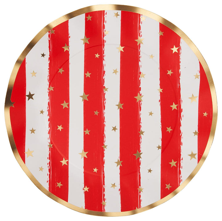Wavy Dinner Plate Patriotic Confetti/8ct