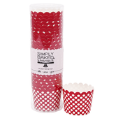 Small Paper Baking Cups | Scarlet Dot | 25 ct